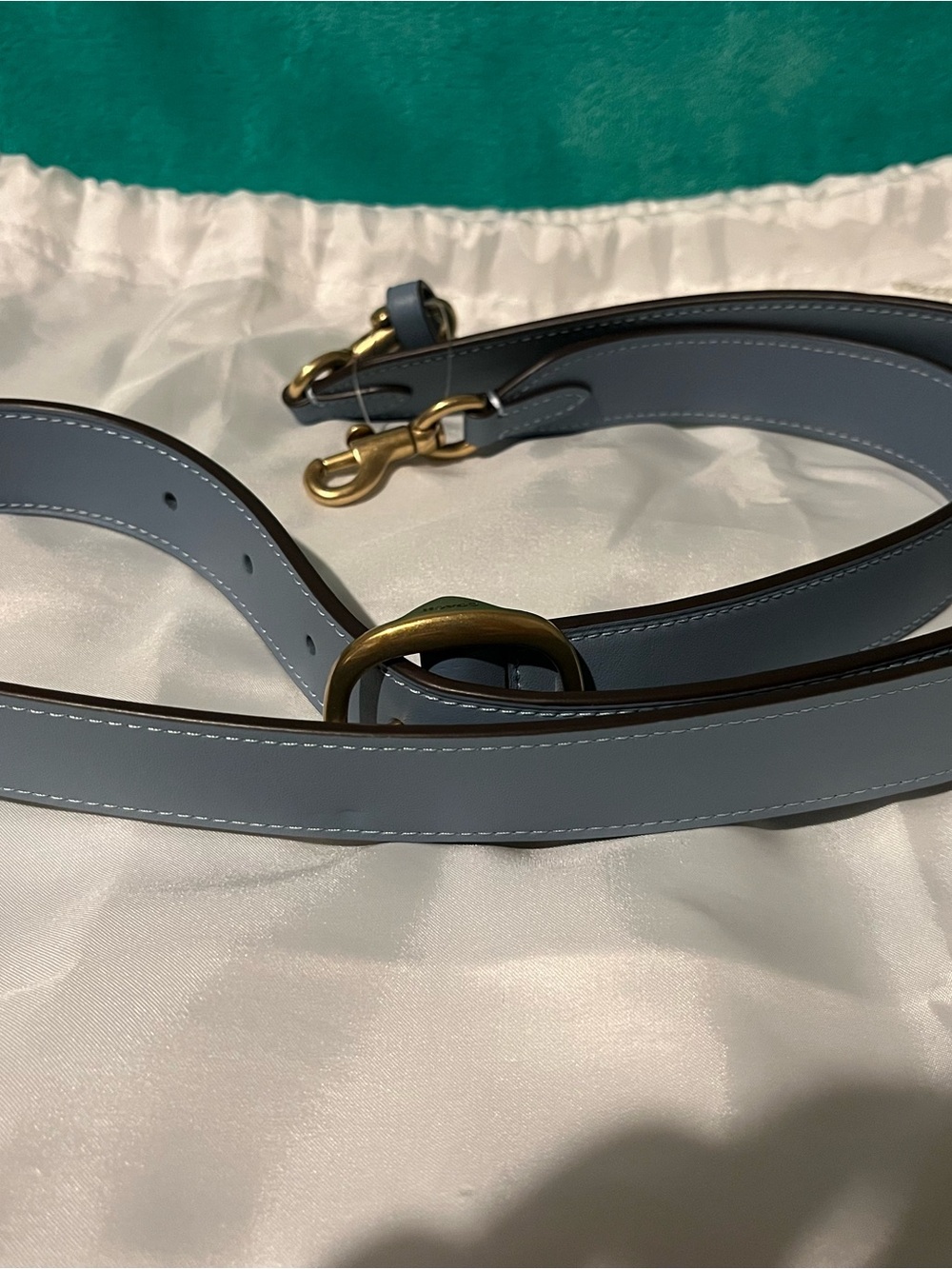 NWT Coach Twisted Tabby 26 in Blue with Gold Hardware - Picture 4 of 4